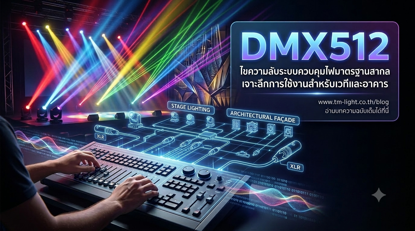 เทคนิคการควบคุมระบบแสงสว่างด้วยโปรโตคอล DMX512 และ DALI Dimming